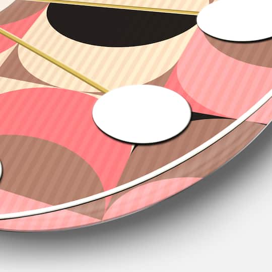 Designart 'Retro Geometric Design Xi Mid-Century Modern Wall Clock